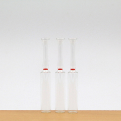 Fábrica 1 ml 2 ml 5 ml vacío transparente ampolla de borosilicato bajo anillo de corte de anillo rojo y botella de ampolla de vidrio médico ISO