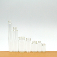 Wholesale low borosilicate glass tube 1ml 2ml 5ml 10ml clear cosmetic glass medicine bottles