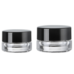 3g 5g 10g Straight Lip Scrub Container Wide Mouth Clear Glass Cosmetic Jar avec couvercle à vis