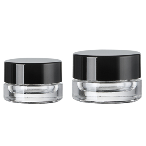 3g 5g 10g Straight Lip Scrub Container Wide Mouth Clear Glass Cosmetic Jar with Screw Top Lid