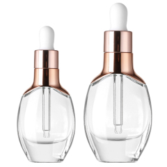 Luxury 30ml 40ml Glass Essential Oil Bottle With Aluminum Dropper