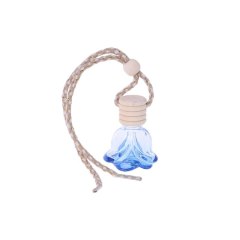 6ml Cute Clear Flower Shaped Car Hanging Glass Aromatherapy Bottle