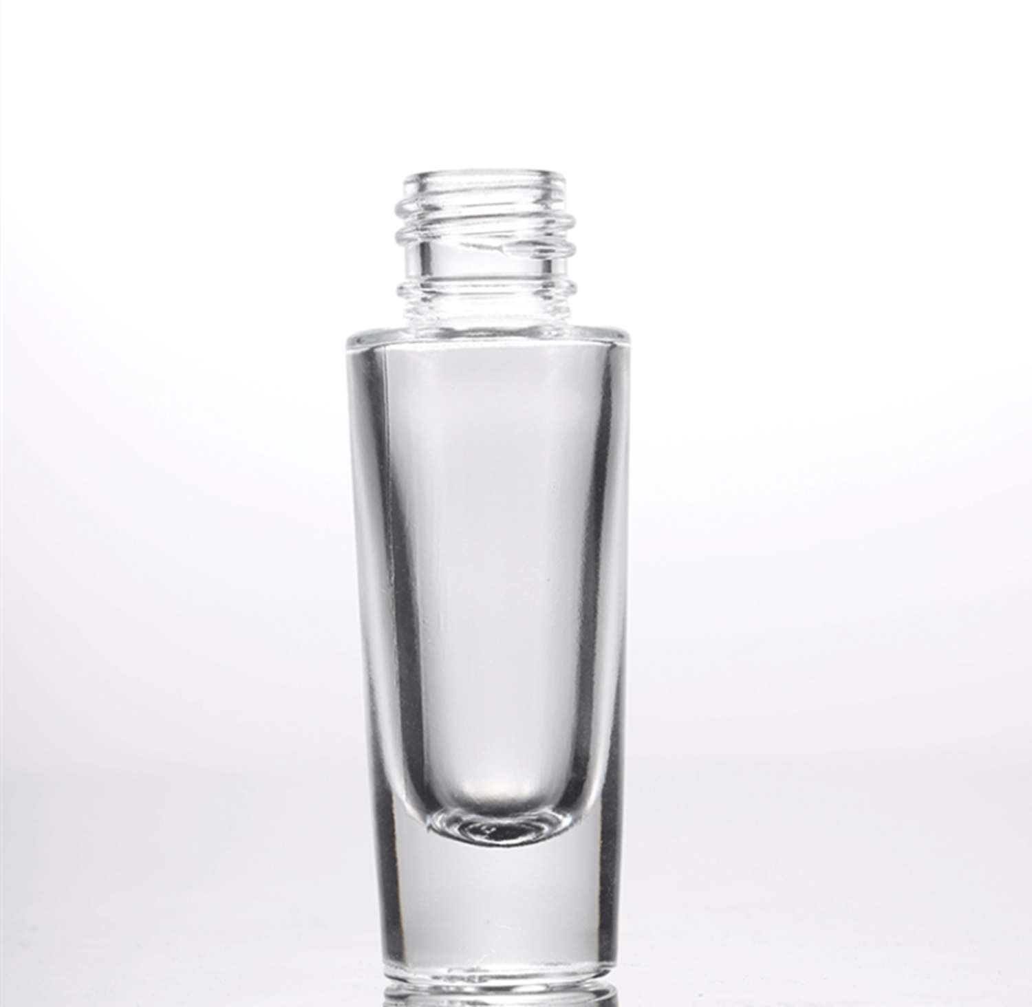 Botella de goteo de vidrio cónico invertido de 30 ml