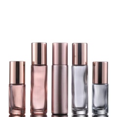 5ml 8ml 10ml 15ml pintura color vidrio botella roll on para aceite esencial perfume botella de vidrio con tapa de aluminio