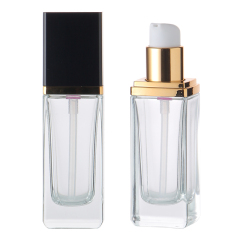 Vente en gros 30ml rectangulaire verre Lotion bouteille