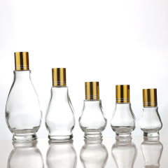 10ml 20ml 30ml 50ml Clear Bottle with Golden Dropper