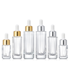 15ml 30ml 50ml Clear Bottle with Golden Dropper