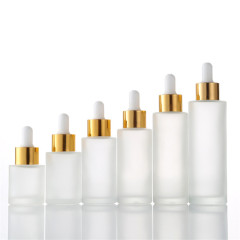 5 - 100ml electroplaqué or anti - lumière huile essentielle cosmétique Lotion compte - gouttes bouteille vide en verre