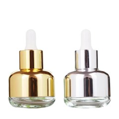 5 - 100ml electroplaqué or anti - lumière huile essentielle cosmétique Lotion compte - gouttes bouteille vide en verre