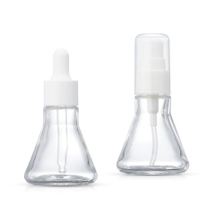 5 - 100 ml botella vacía de vidrio de gotero de emulsión cosmética de aceite esencial antiluz dorada