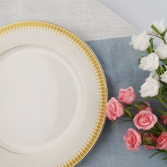 Bone china dinner plates with colorful mexican printing