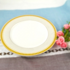 Bone china dinner plates with colorful mexican printing