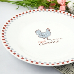 Customized printing ceramic dinner plate for hotel & home