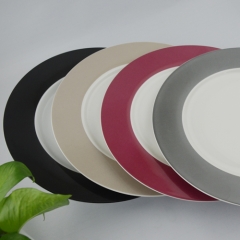 China factory Solid color round shape ceramic plate