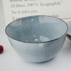 优质8英寸欧洲复古陶瓷彩釉碗