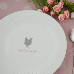 Customized printing ceramic dinner plate for hotel ,home