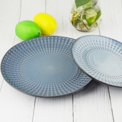 8.3inch &10.5inch European-style embossed ceramic tableware set