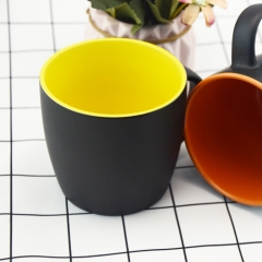 fashionable Multi Color glazed matt  Mug with  handle