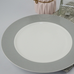 China factory Solid color round shape ceramic plate