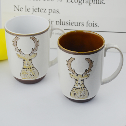 700ml Uk style printed ceramic mug with  handle