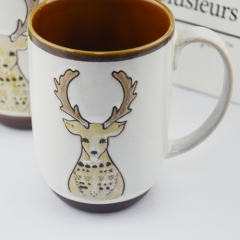 700ml Uk style printed ceramic mug with  handle