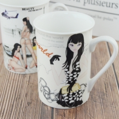 11oz customized  unique printing  new bone china  coffee mug