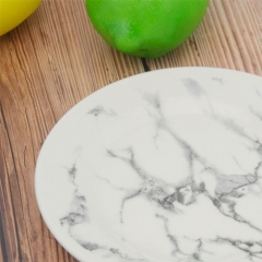 Custom-made 10-inch and 8-inch marble printed Porcelain plates