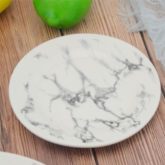 Custom-made 10-inch and 8-inch marble printed Porcelain plates