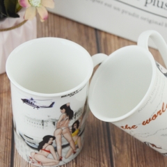 11oz customized  unique printing  new bone china  coffee mug