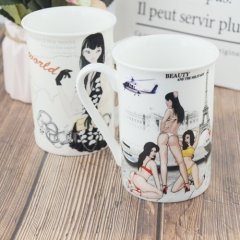 11oz customized  unique printing  new bone china  coffee mug