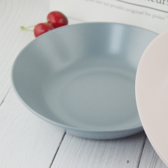 Wholesale light gray  beautiful porcelain  dinner soup bowl