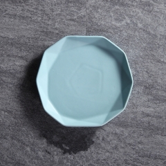 custom irregularity matte golden drill blue small bowl