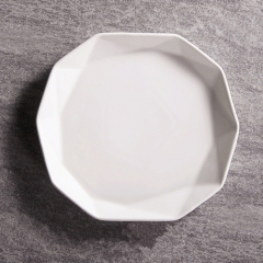 六角形高汤甜点盘高品质餐盘陶瓷