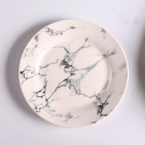 2018 wholesale cheap marble ceramic charger plates