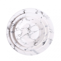 2018 wholesale cheap marble ceramic charger plates
