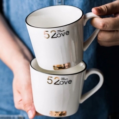 Modern simplicity colorful ceramic coffee mug with printing logo