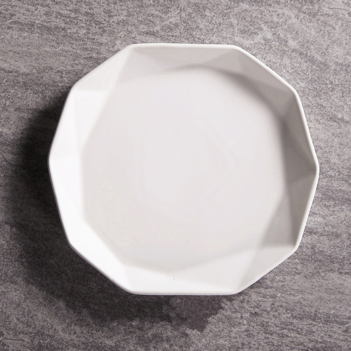 Wholesale irregular shape dinner dish ceramic dessert plate