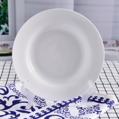 Factory price custom printing white ceramic dinner plates