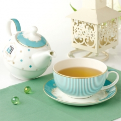 Restaurant China manufacturer   cup set and  teapot with ceramic infuser