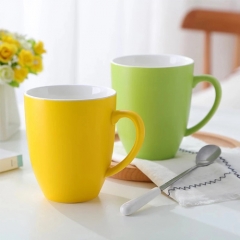高品质定制色v形陶瓷茶/咖啡杯