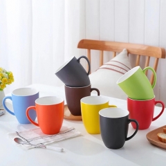 High quality  customized color v shape ceramic tea/coffee mug
