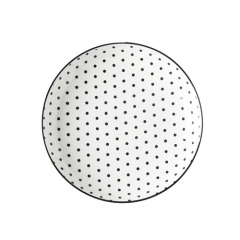 China manufacturer custom dot print cheap ceramic plates dishes