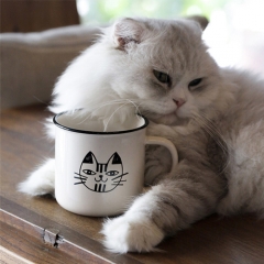 Wholesale promotional blank white ceramic coffee enamel coffee mug