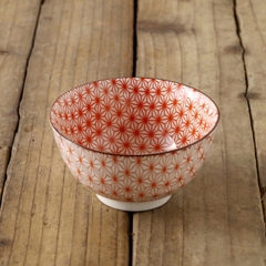 Japanese style 4.5inch flower design soup rice ceramic bowl