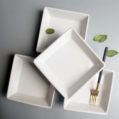 New design  ceramic square salad bowls simple and fashionable household ceramic bowls