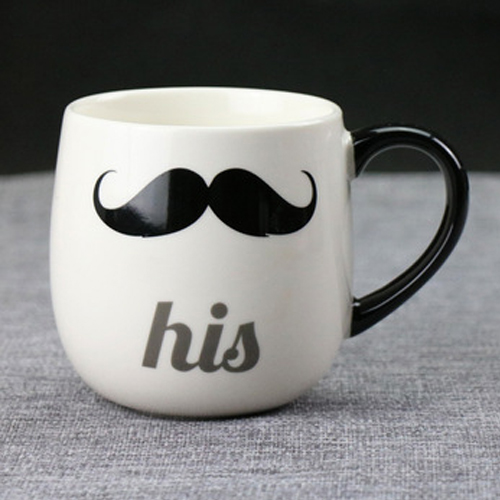 Cute small size custom print logo ceramic coffee mug for home