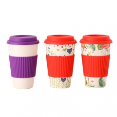 ceramic cup  silicone cover personalized cup with cover