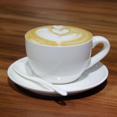 200ml custom logo white porcelain coffee cup and saucer