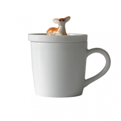 Beatiful animal ceramic mug deer dolphin seal personalized 3D animal coffee cup