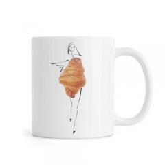 Custom blank white sublimation ceramic white coffee mug with logo